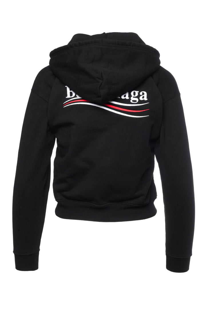 Balenciaga Size XS 2022 Campaign Cropped Zip-Up Hoodie
