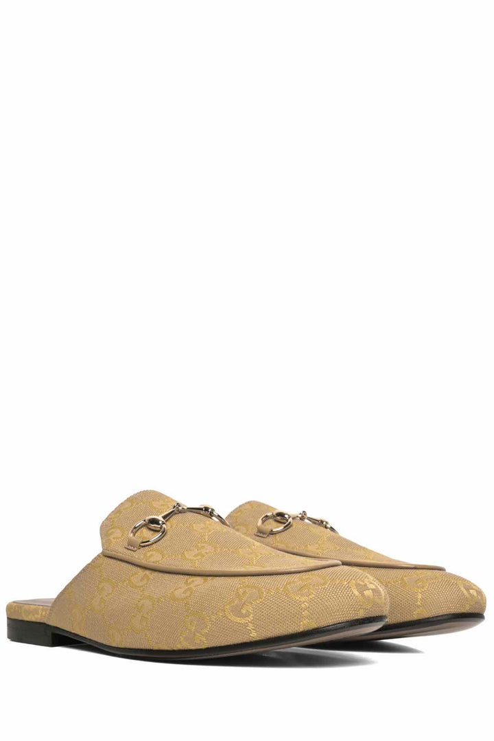 Gucci Size 37 GG Princetown Canvas Mules