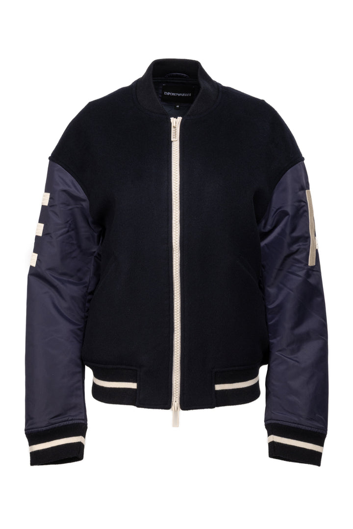 Emporio Armani Size 48 Men's Embroidered Bomber Jacket