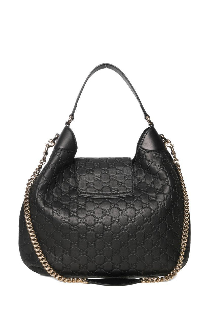 Gucci GG Signature Medium Emily Flap Hobo Shoulder Bag