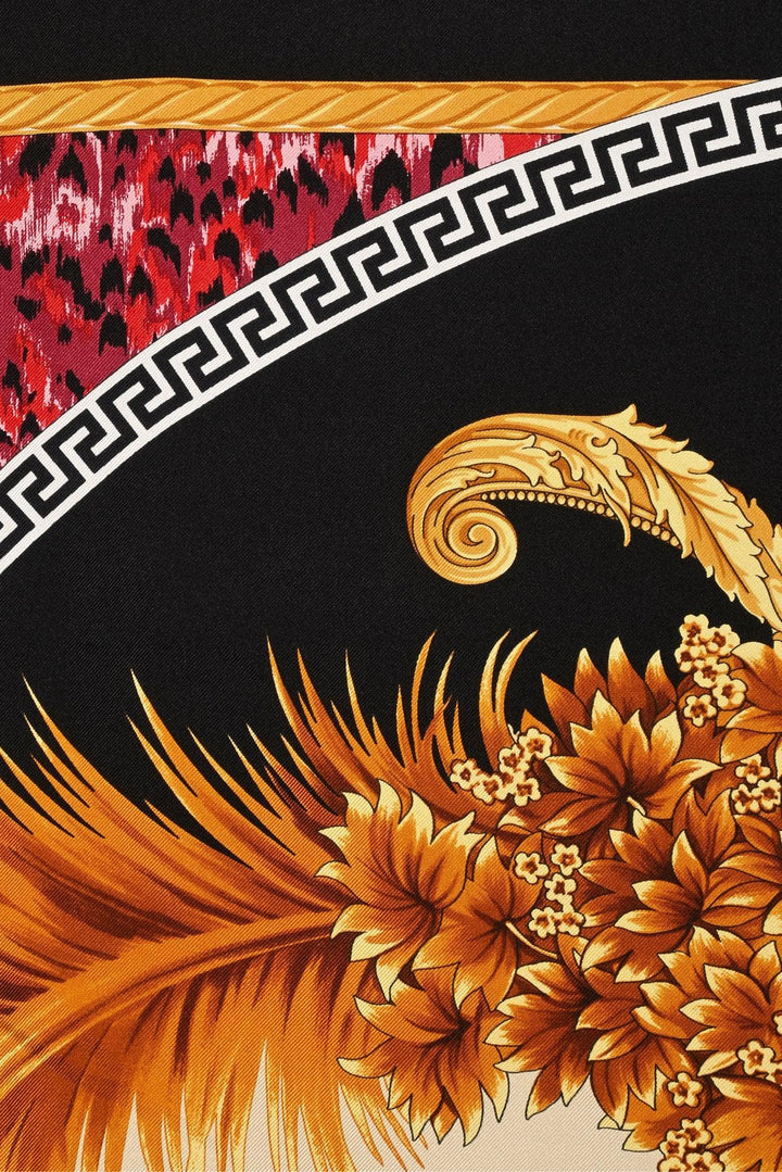 Versace Lion & Brocade Print Scarf