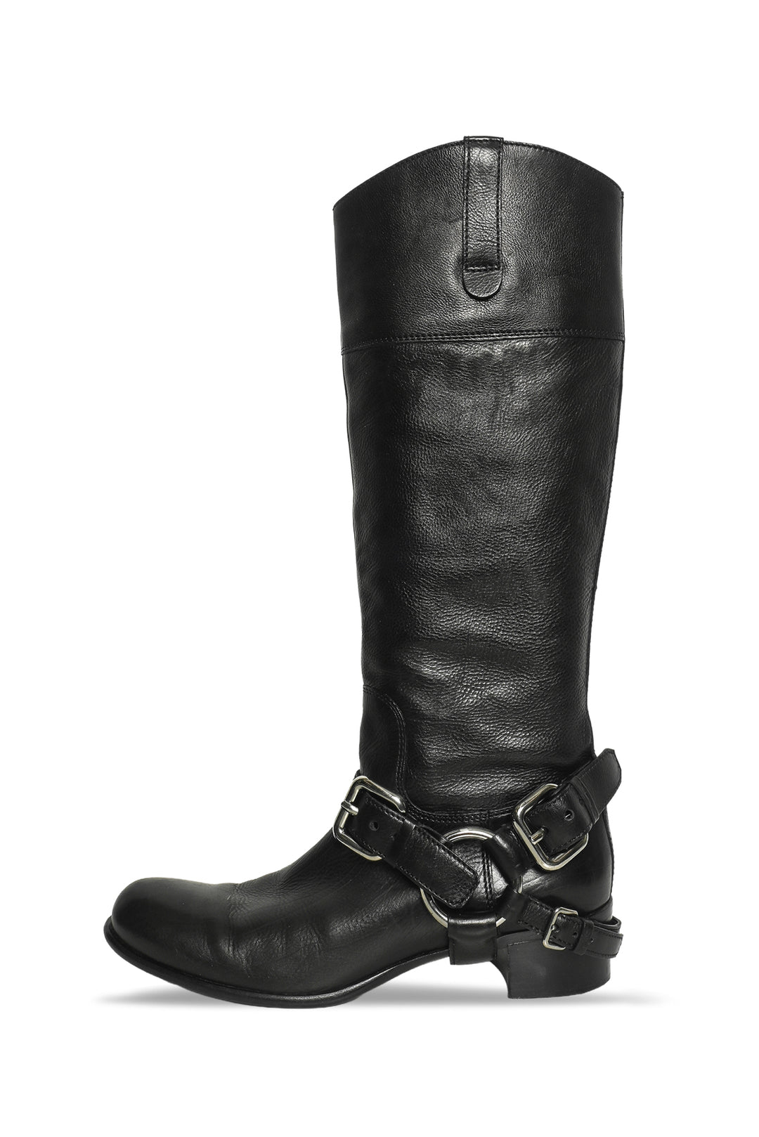 Miu Miu Size 41 Leather Harness Riding Boots