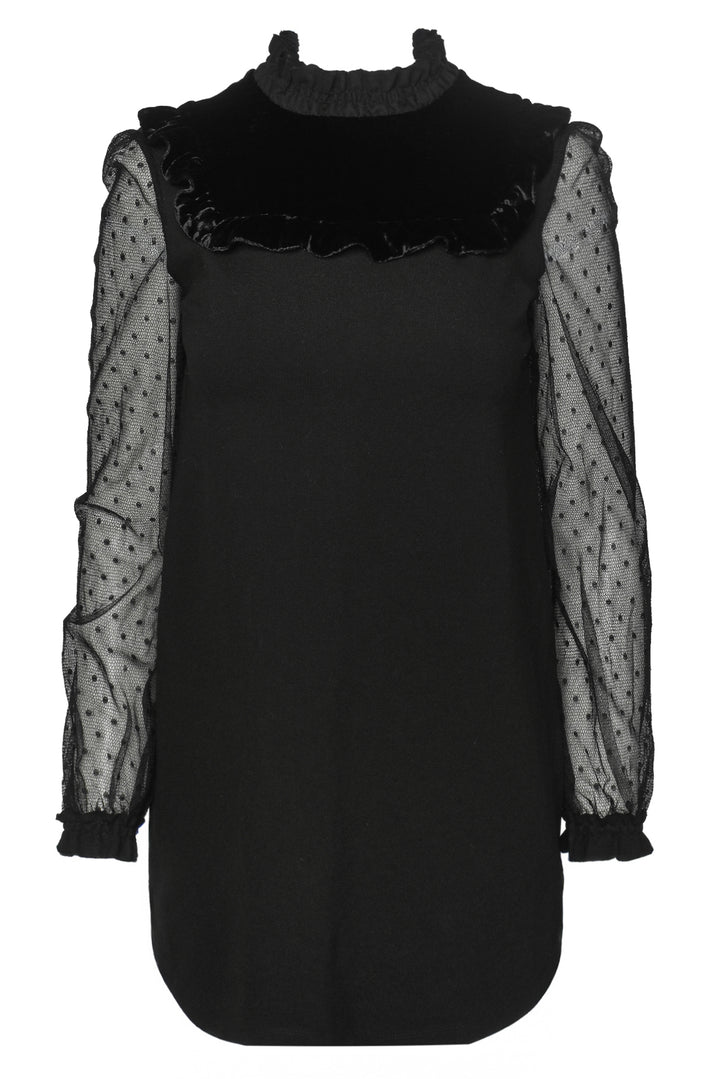 Red Valentino Size S Mock Neck Mini Dress