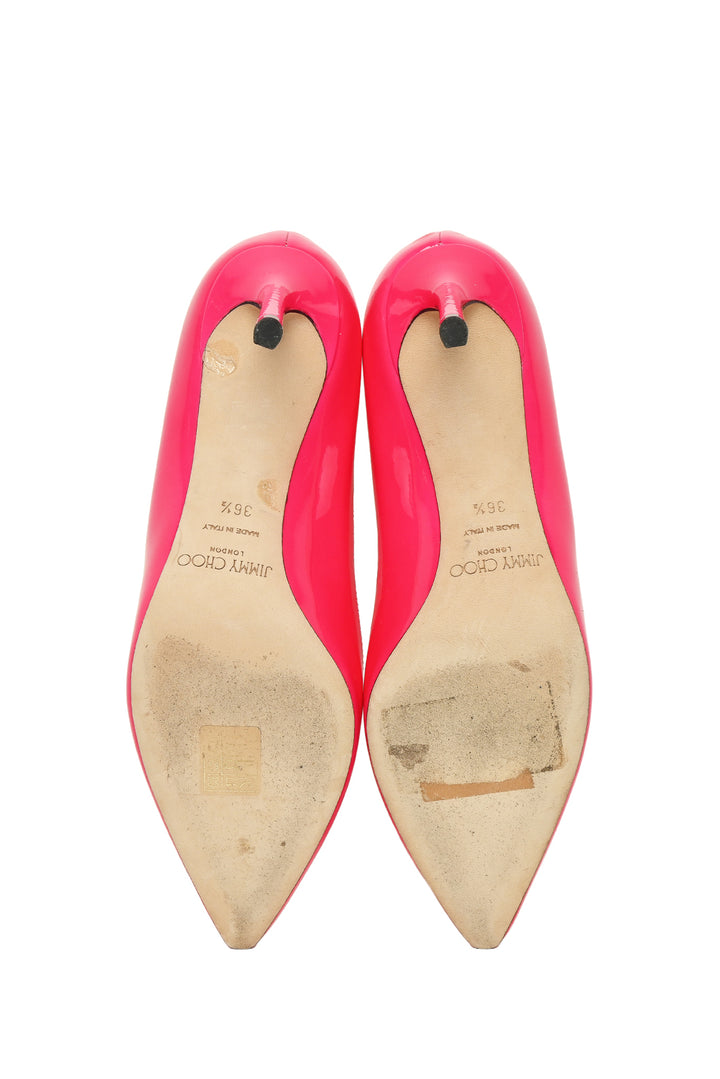 Jimmy Choo Size 36.5 Romy Patent Leather Pumps