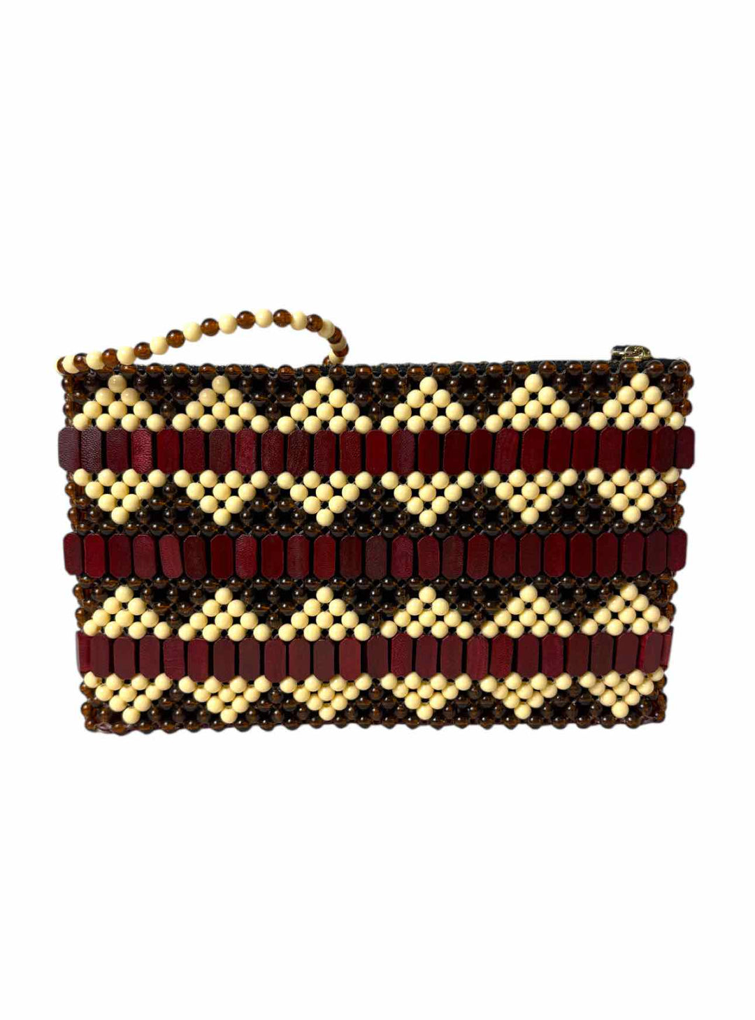 Vivienne Westwood The Bianca  Made in Kenya Collection Wood Beaded Clutch