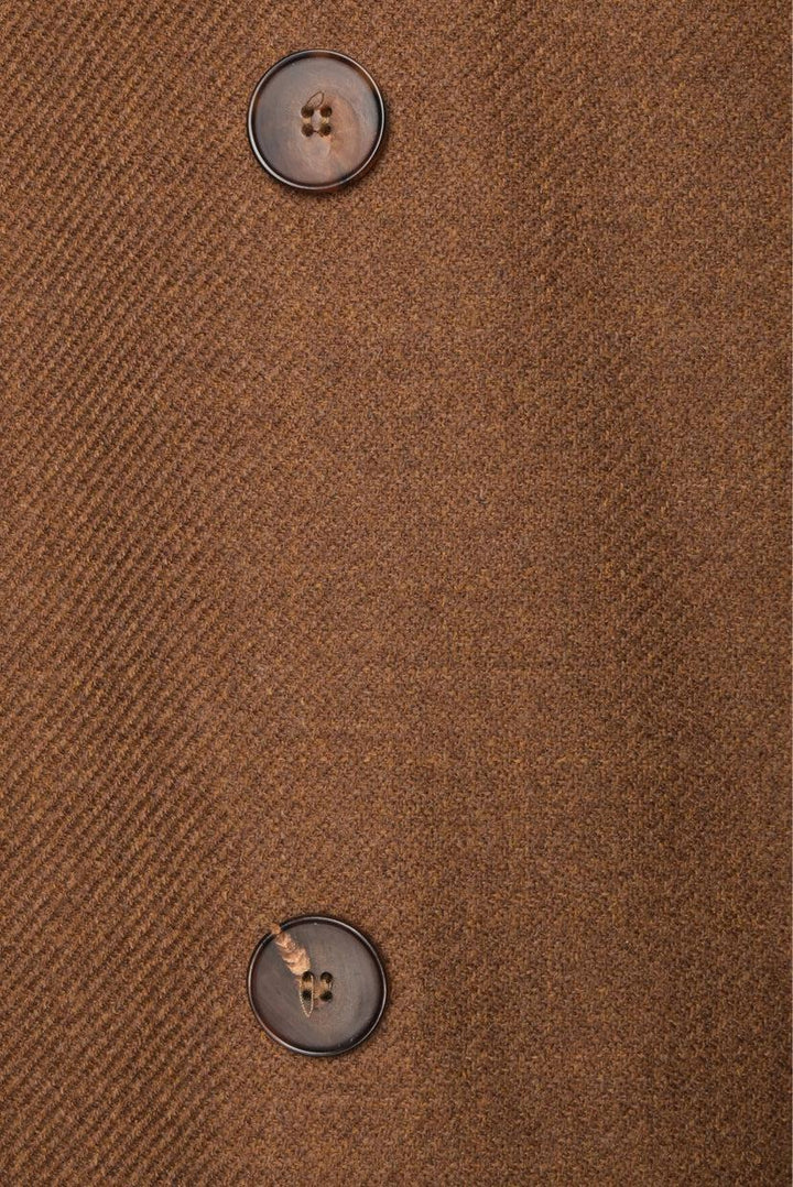 Lafayette 148 Size L Double Breasted Wool & Silk Blend Coat