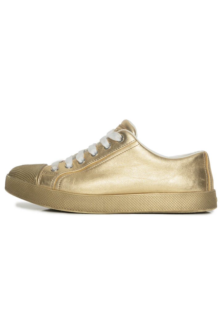 Prada Size 36 Gold Tone Sneaker