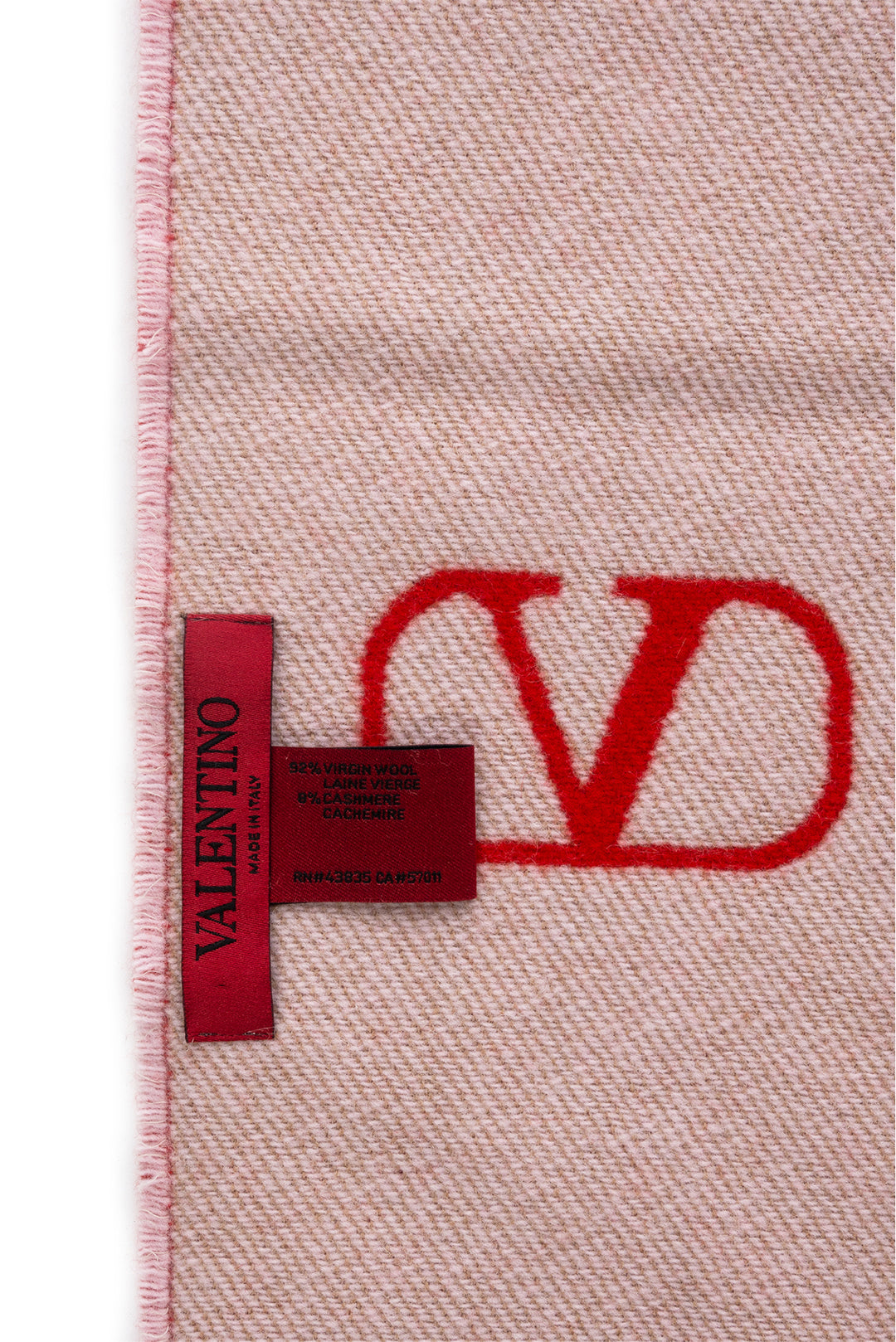 Valentino Garavani V Logo Wool & Cashmere Blend Scarf