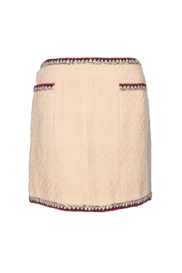 Chanel Size 38 2006 Tweed Contrast Trim Skirt