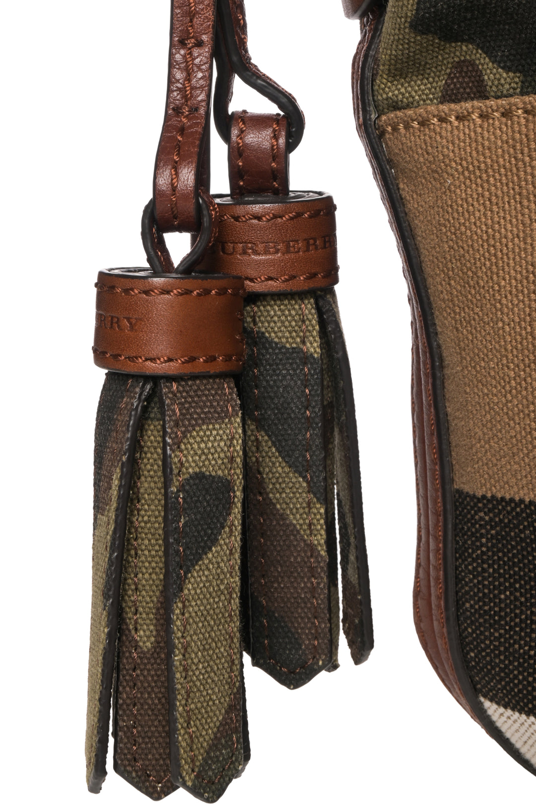 Burberry Canvas Camouflage Ashby Bucket Bag Crossbody