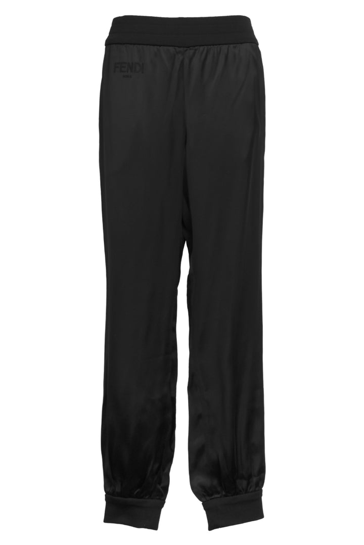 Fendi Size 8 Logo Embroidered Joggers