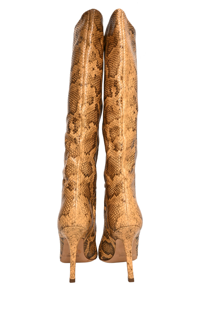 Paris Texas Size 40 Mama Leather Heeled Knee-High Boots