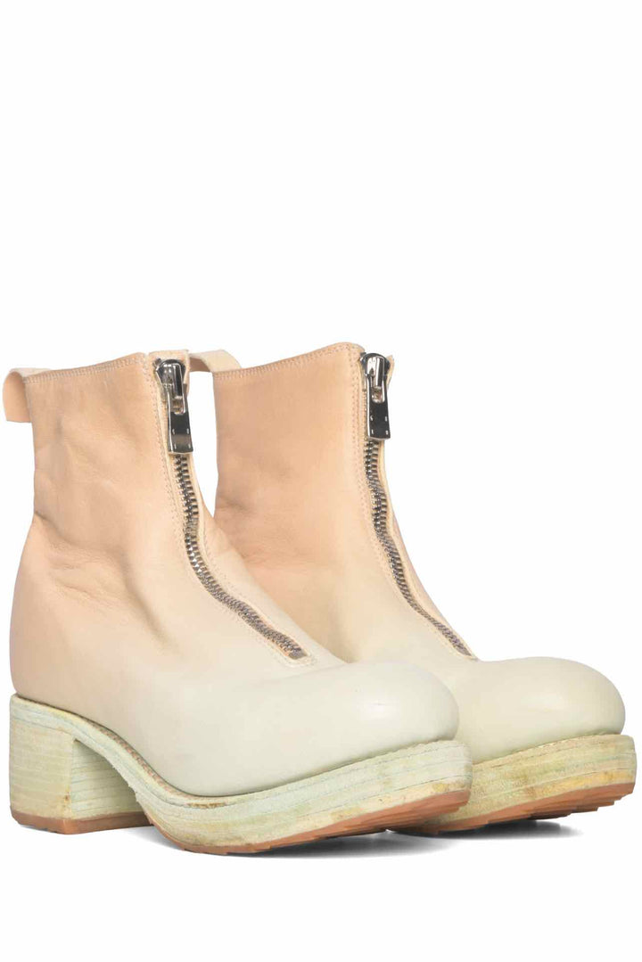 GUIDI Size 36 Special Edition Ombre Leather Front Zip Ankle Boots