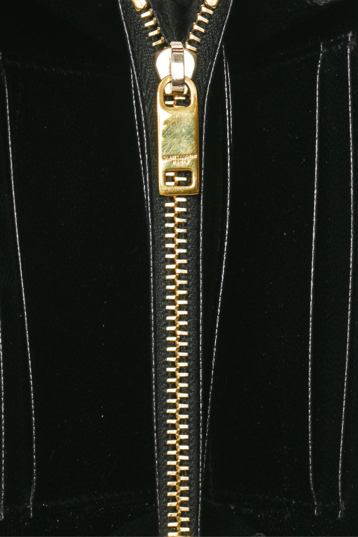 Saint Laurent Cassandre Matelasse Zip Wallet