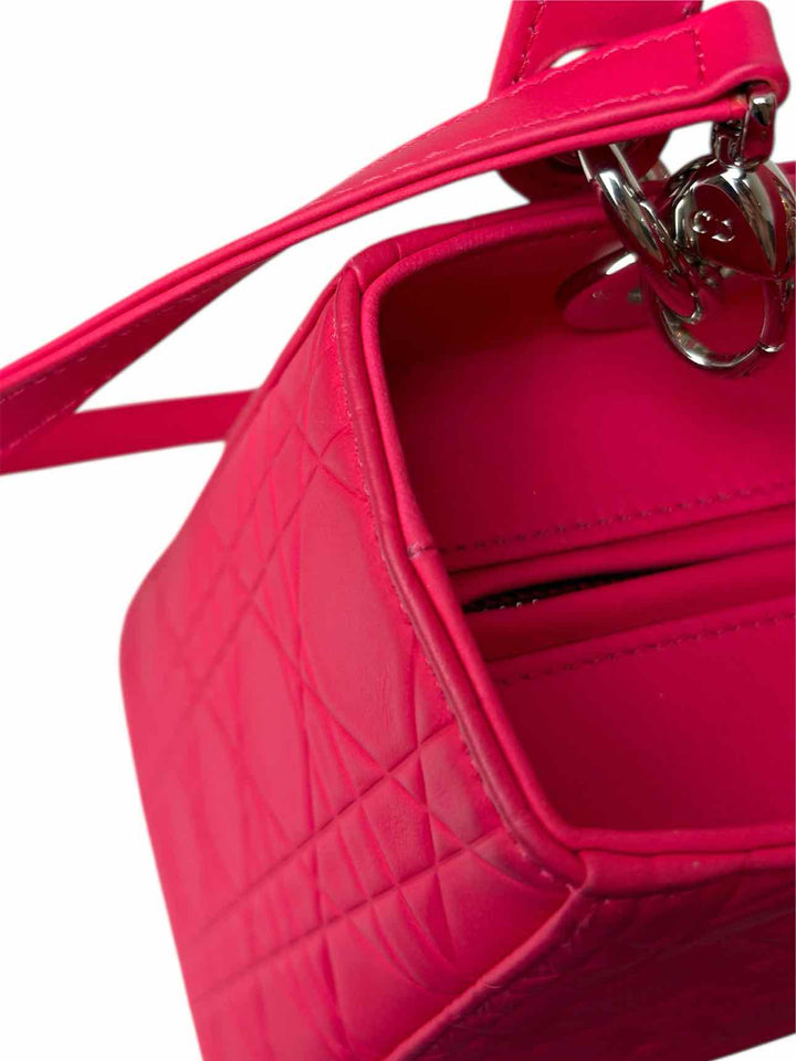 Dior 2013 Ultra Matte Calfskin Cannage Medium Lady Dior Tote
