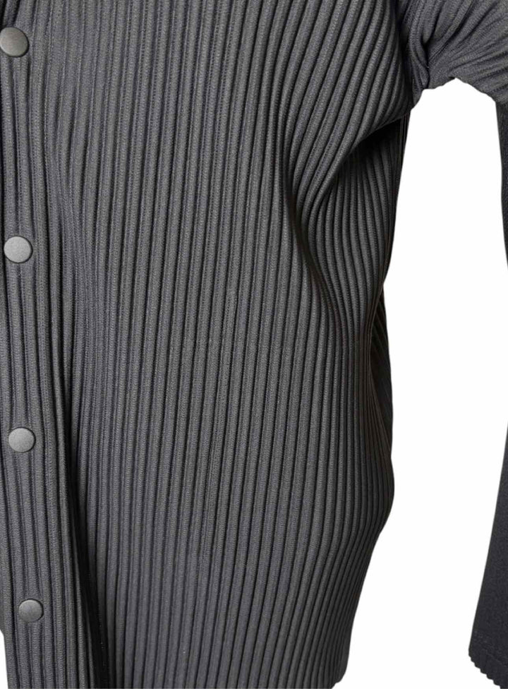 Issey Miyake Homme Plisse Size 4 Men's Pleated Poly Cardigan