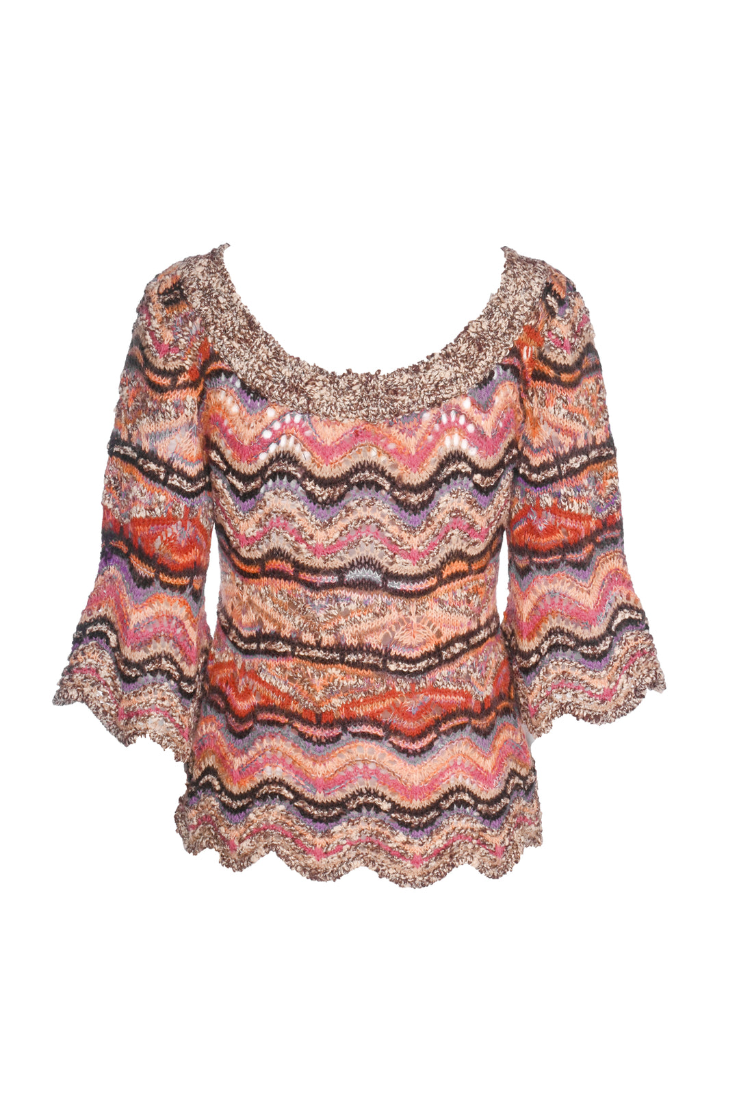 Missoni Size 42 Vintage Zig Zag Sweater