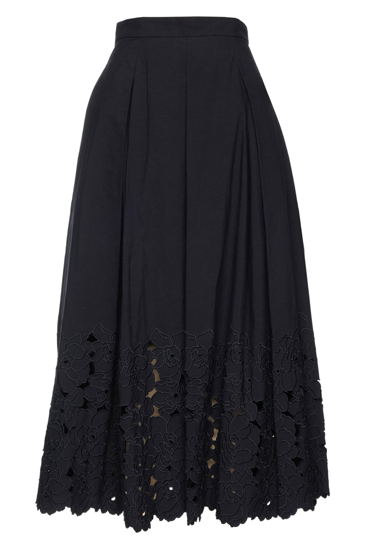Erdem Size 4 Eyelet Midi Skirt
