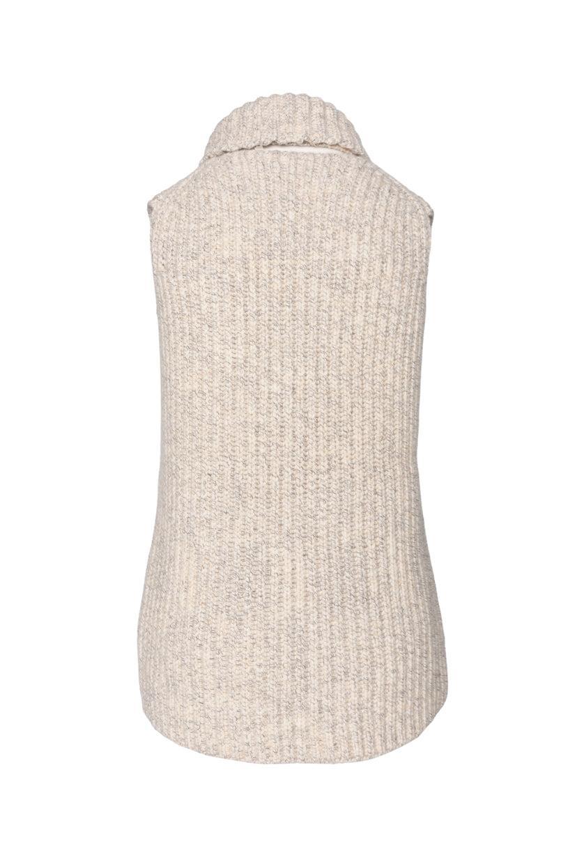 Hermes Size S Sleeveless Ribbed Cashmere Sweater