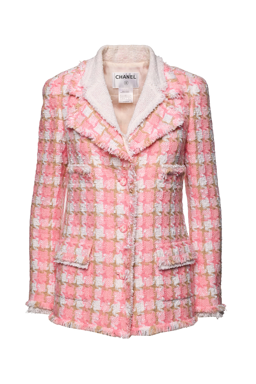 Chanel 2004 Tweed Size 38 Fringe Jacket