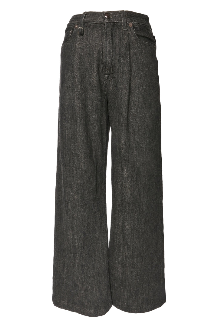 R13 Size 23 Damon Pleated Wide Leg Jeans