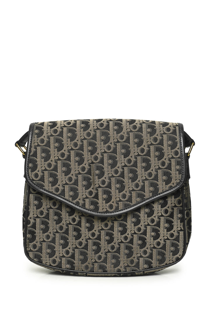 Dior Vintage Trotter Monogram Shoulder Bag