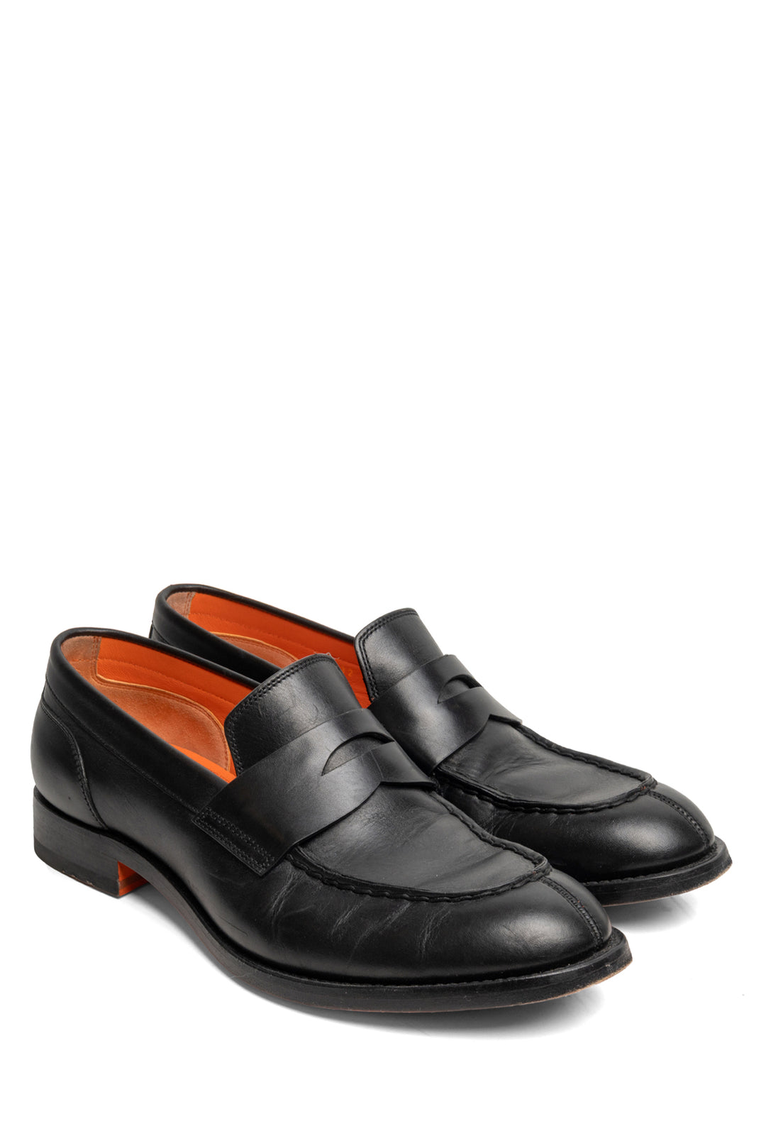 Santoni Size 39 Leather Loafers