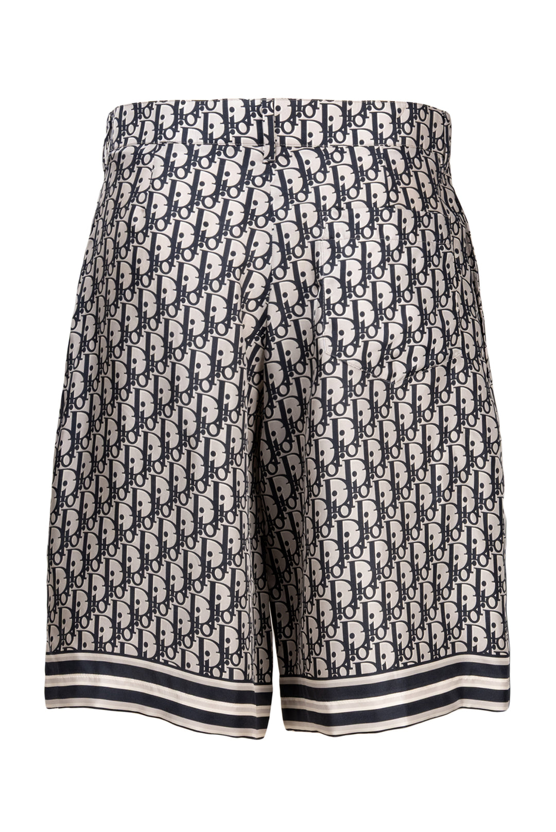 Dior Size S Oblique Monogram Silk Bermuda Shorts