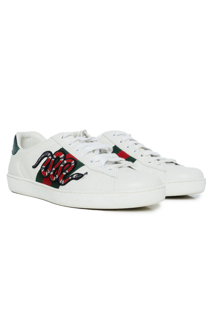 Gucci Size 8 Kingsnake Embroidered Ace Sneaker