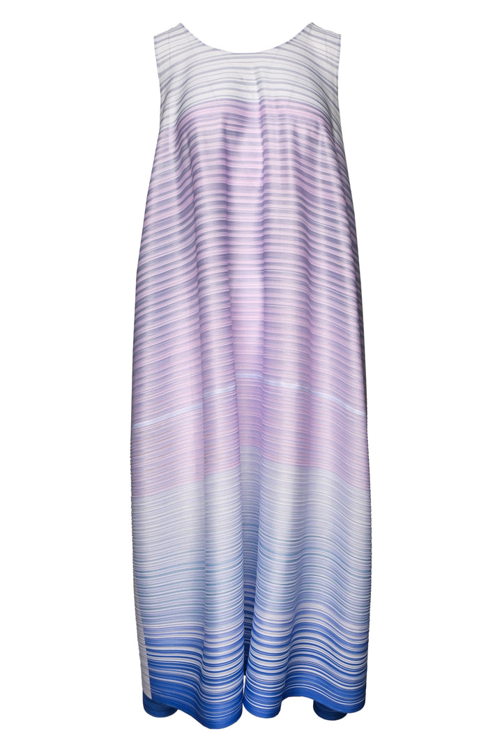 Pleats Please Size 3 Gradient Pleated Flag Dress