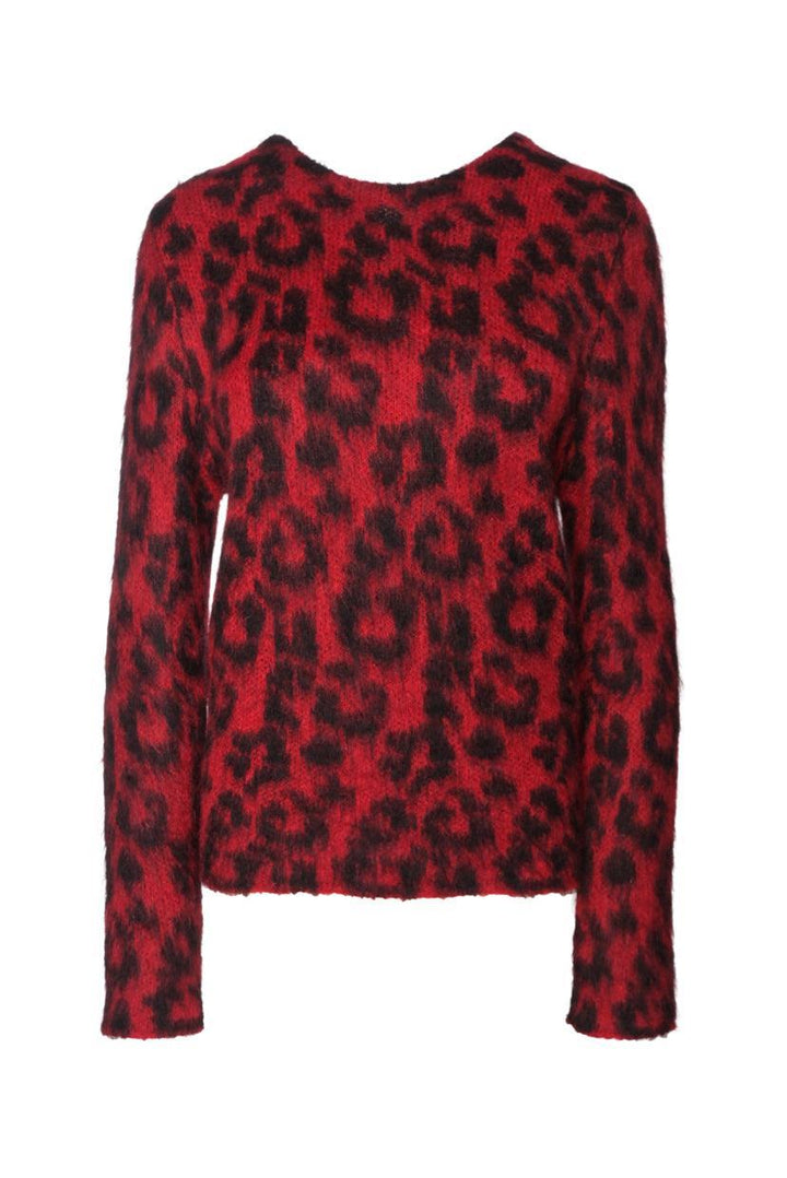 Saint Laurent Size S 2013 Leopard Print Mohair Blend Sweater