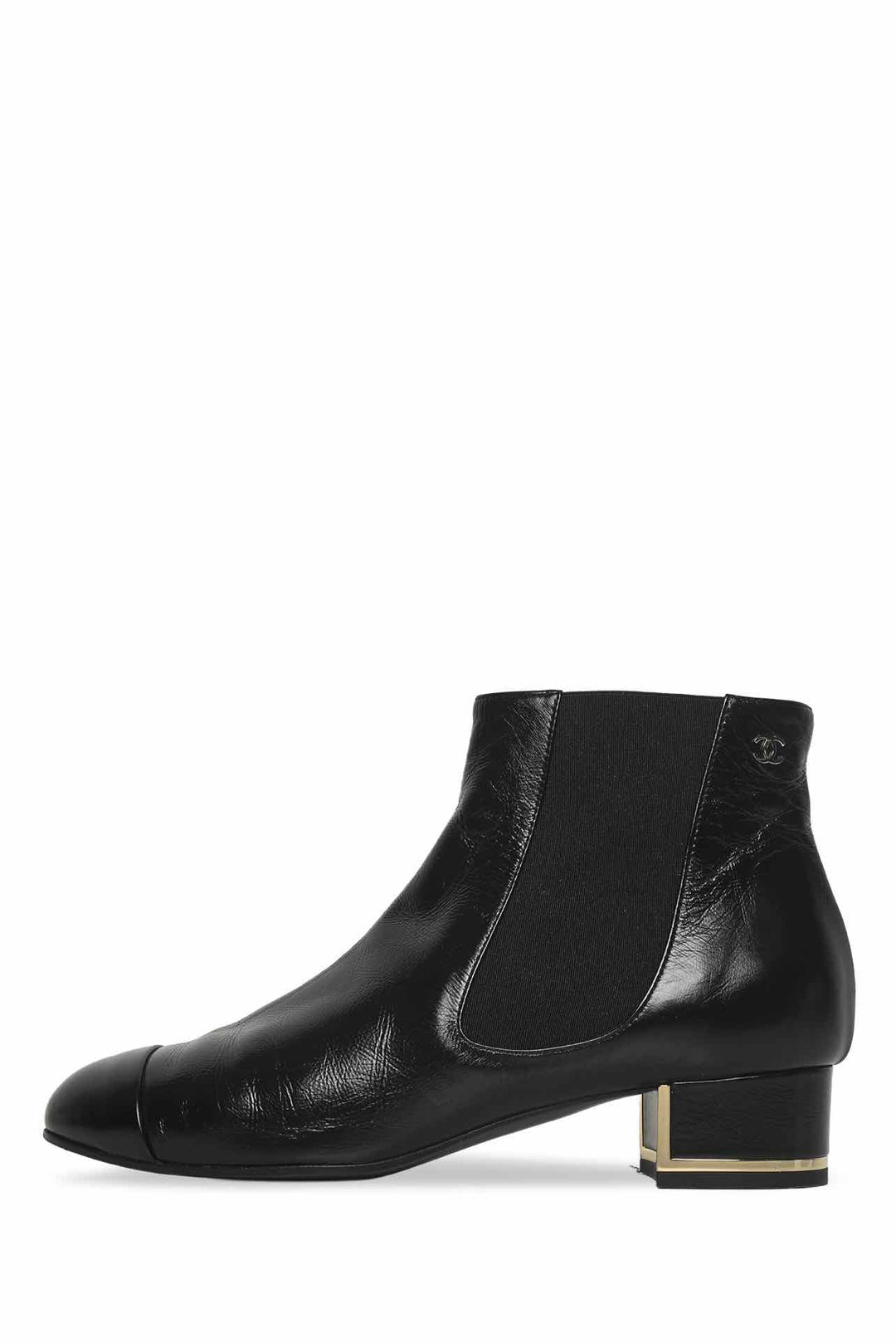 Chanel Size 36 Interlocking CC Soft Leather Chelsea Boots