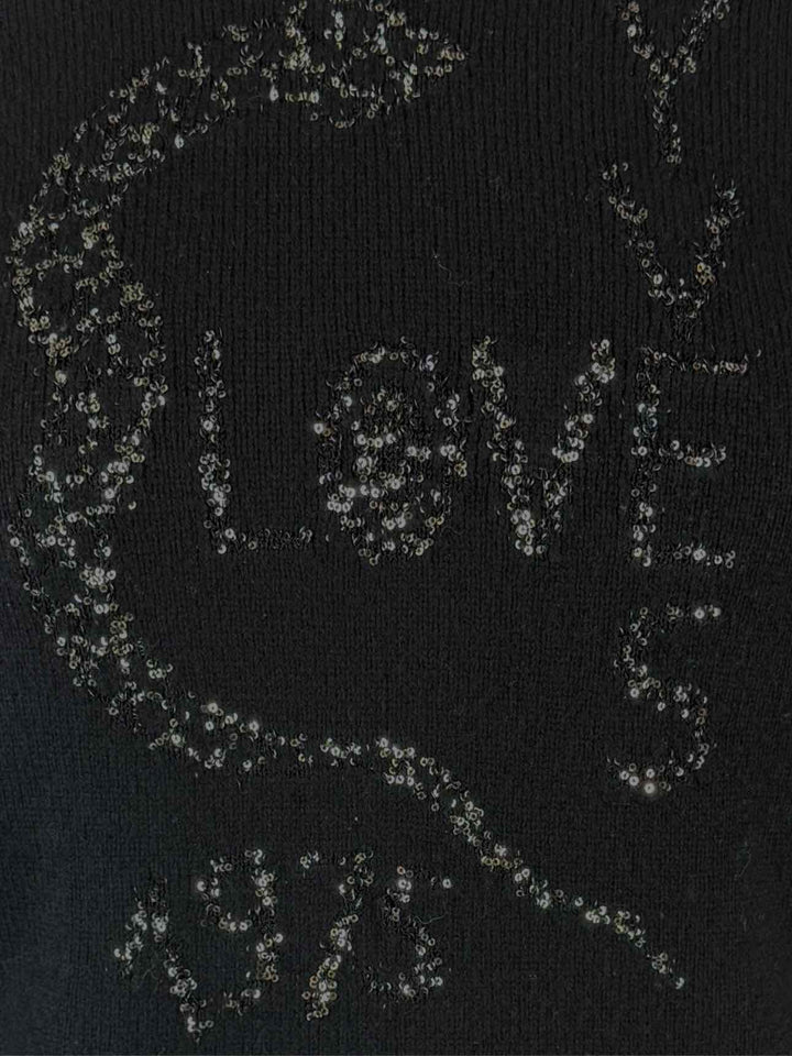 Saint Laurent Size S 2019 Loves Yves Sequin Embellished Sweater