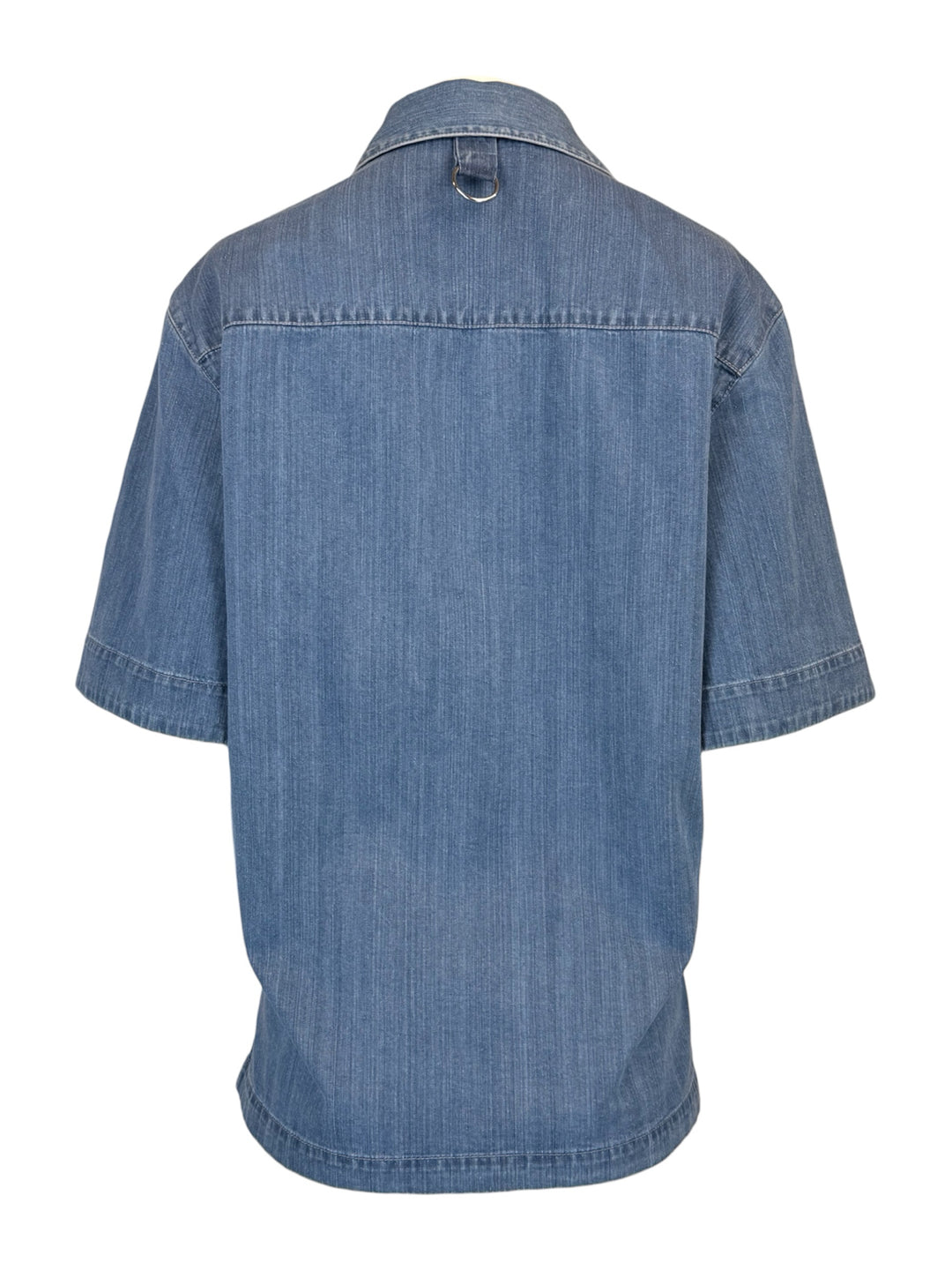 Tibi Size M Summer Denim Camp Shirt