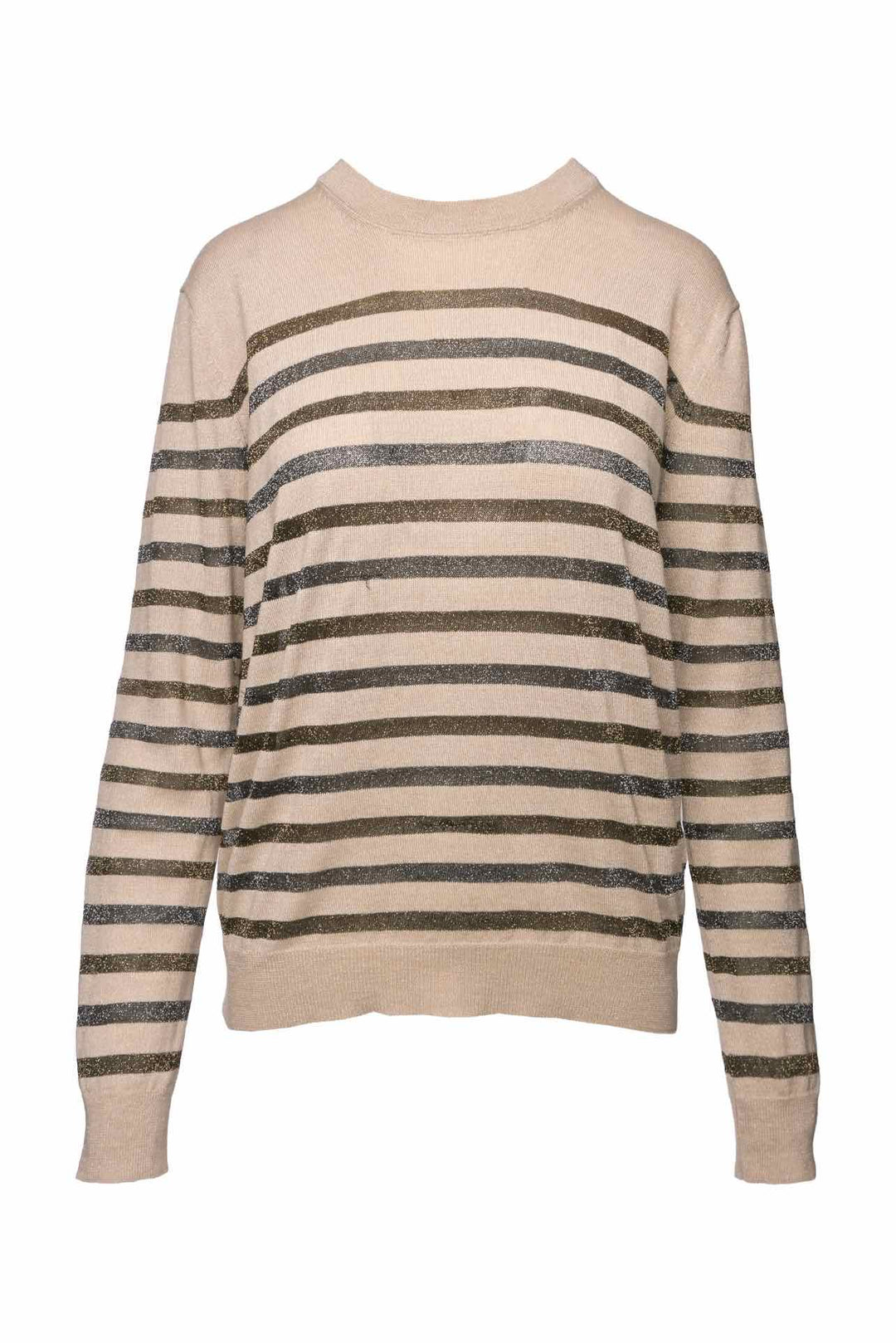 Zadig & Voltaire Size M Metallic Sparkle Stripe Sweater