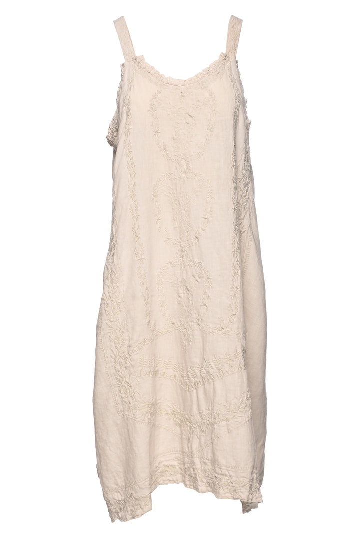 Magnolia Pearl Size OS Embroidered Linen Tank Dress