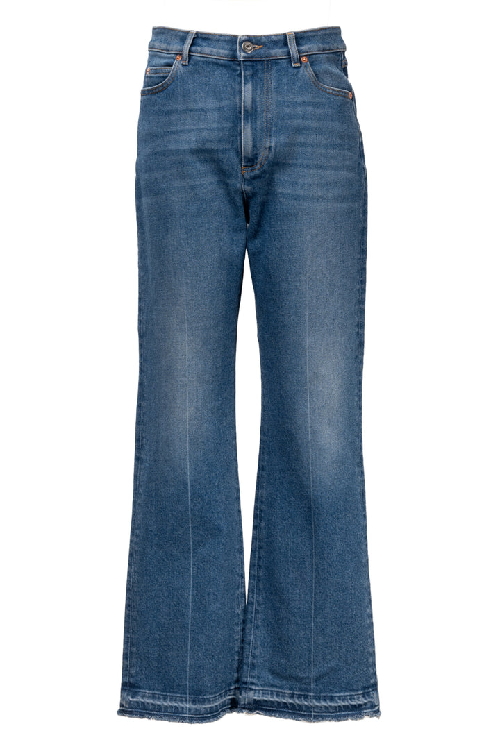 Valentino Size 28 Frayed Hem Flared Jeans