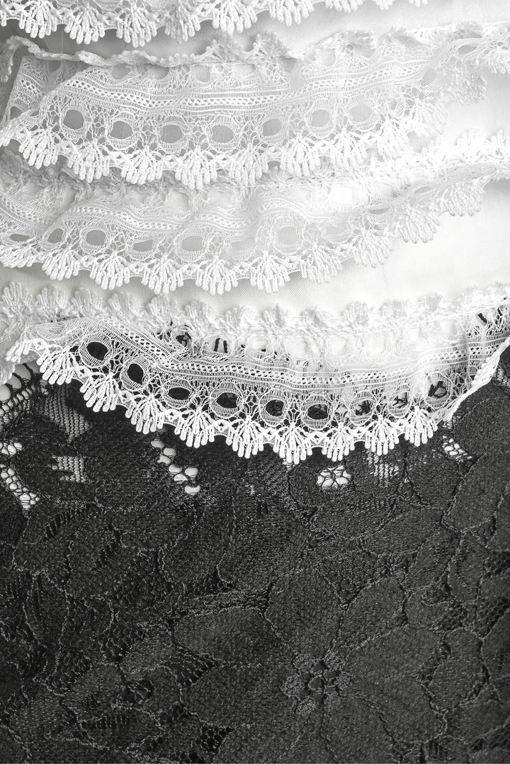 Sandro Size 34 Two Tone Lace Mini Dress