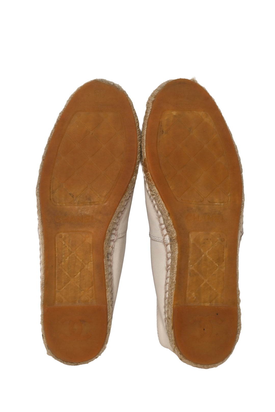 Chanel Size 37 Lambskin CC Espadrilles