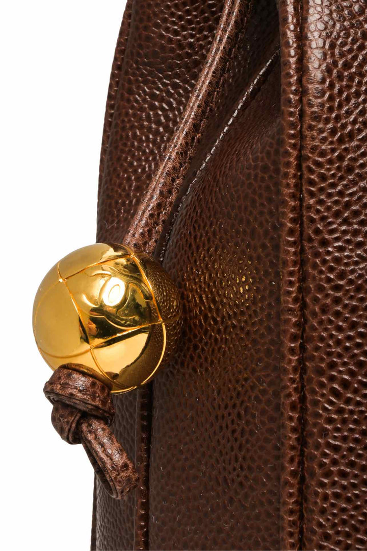 Chanel 1994-96 Caviar Triple CC Shoulder Bag