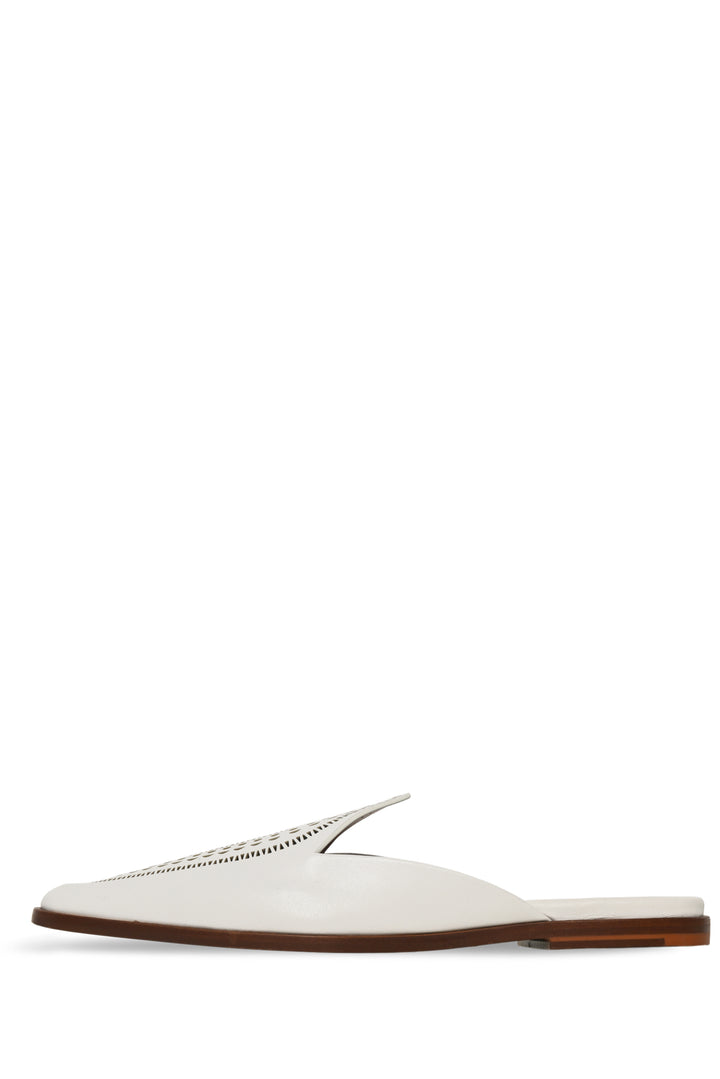 Alaia Size 37.5 Laser-cut Leather Mules