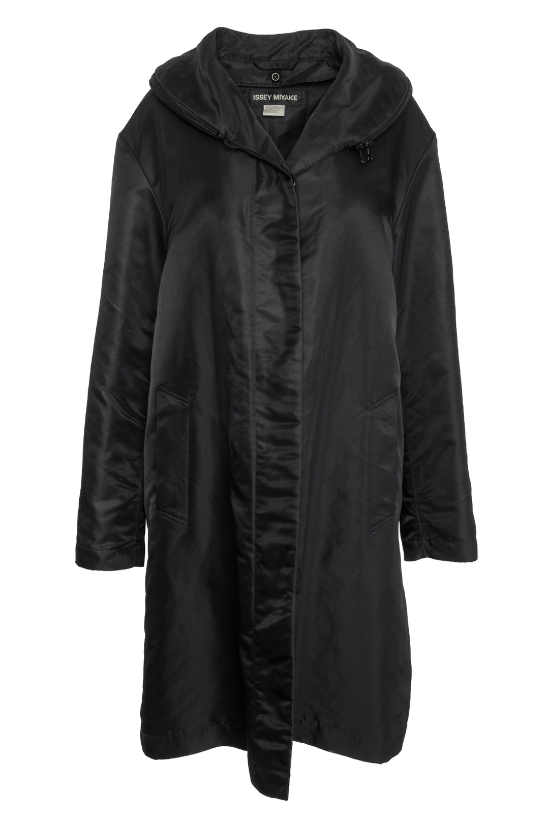 Issey Miyake Size 4 Midi Cupro Coat Coat