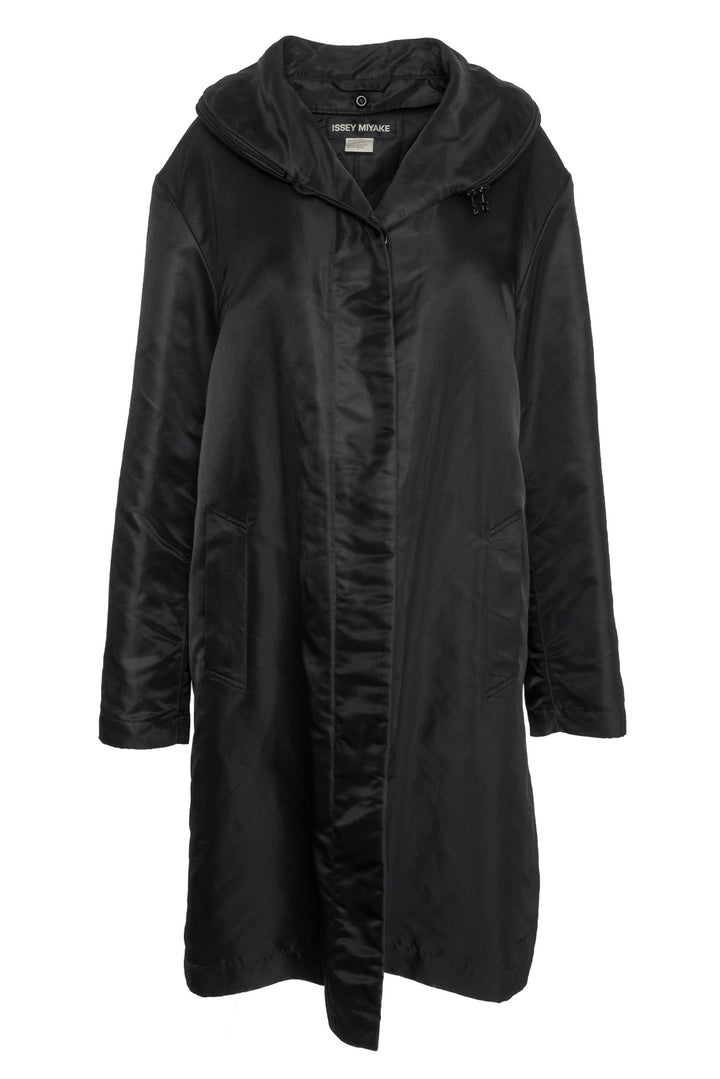 Issey Miyake Size 4 Midi Cupro Coat Coat