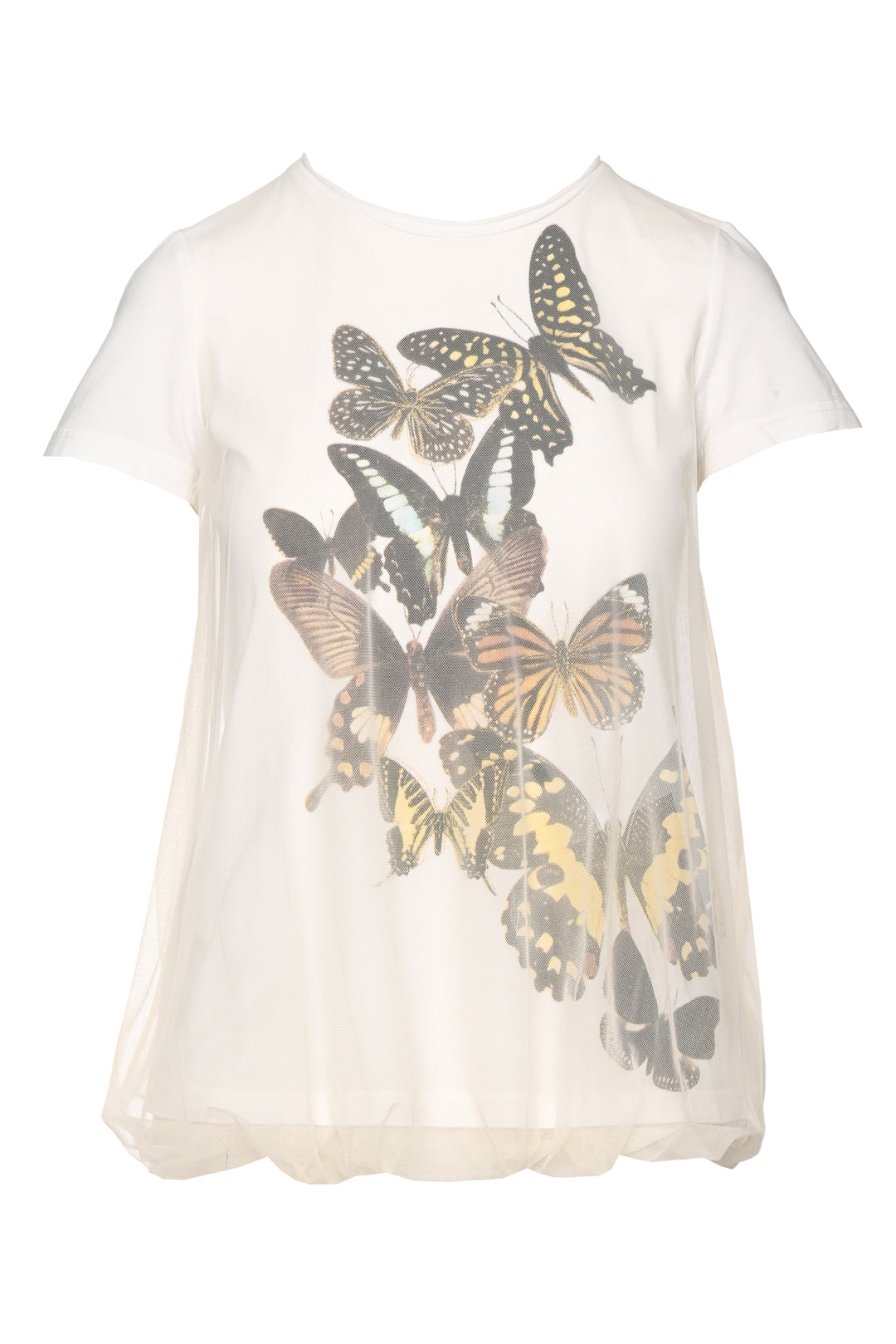 Vivienne Tam Size P Vintage Mesh Overlay Butterfly Top