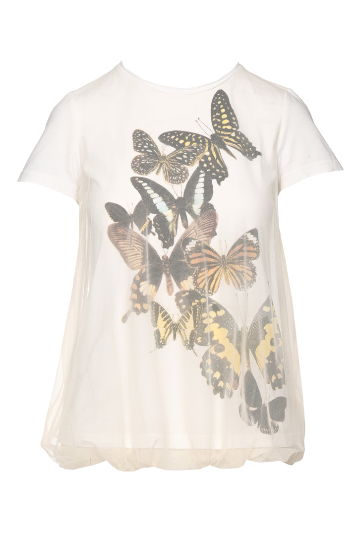 Vivienne Tam Size P Vintage Mesh Overlay Butterfly Top