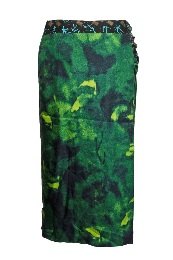 Dries Van Noten Size 38 Gathered Midi Skirt