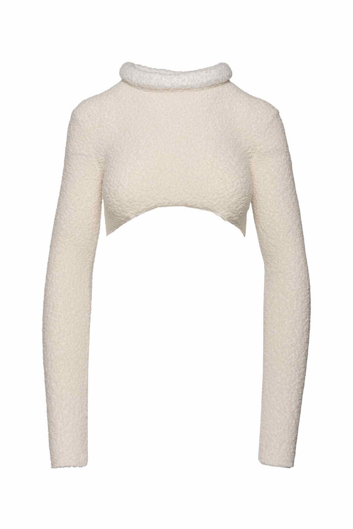 Aisling Camps Size S Rolled Neck Cropped Sweater