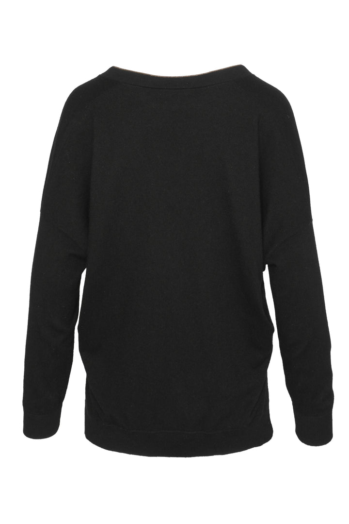 Brunello Cucinelli Size S Bronze Chain Cashmere Sweater