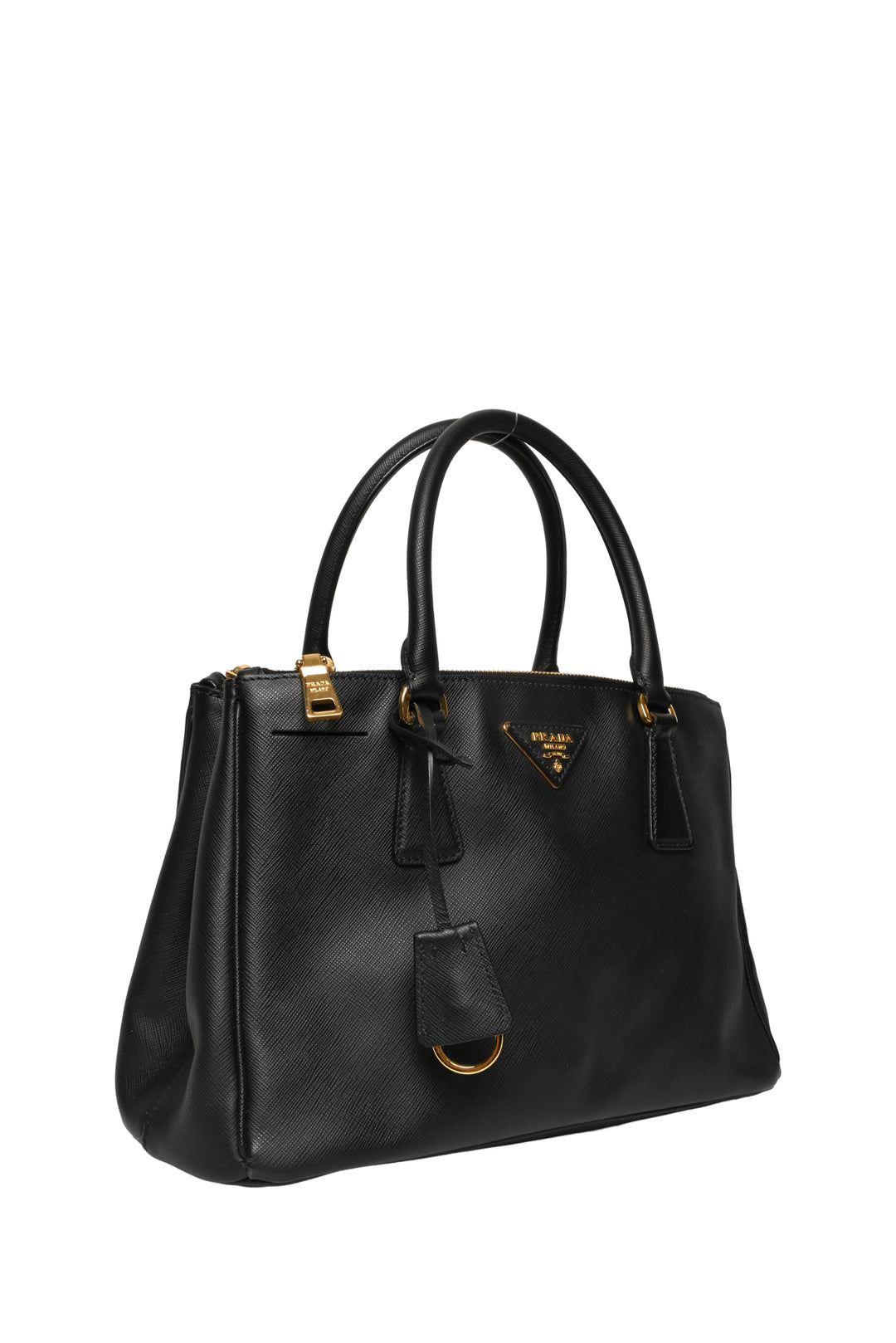 Prada Medium Saffiano Lux Leather Galleria Double Zip Tote