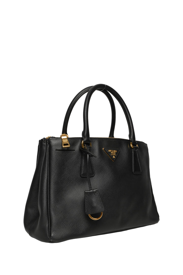 Prada Medium Saffiano Lux Leather Galleria Double Zip Tote